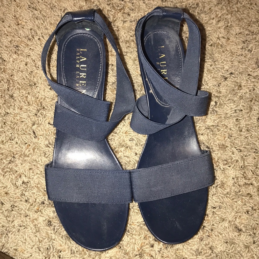 Navy blue wedges